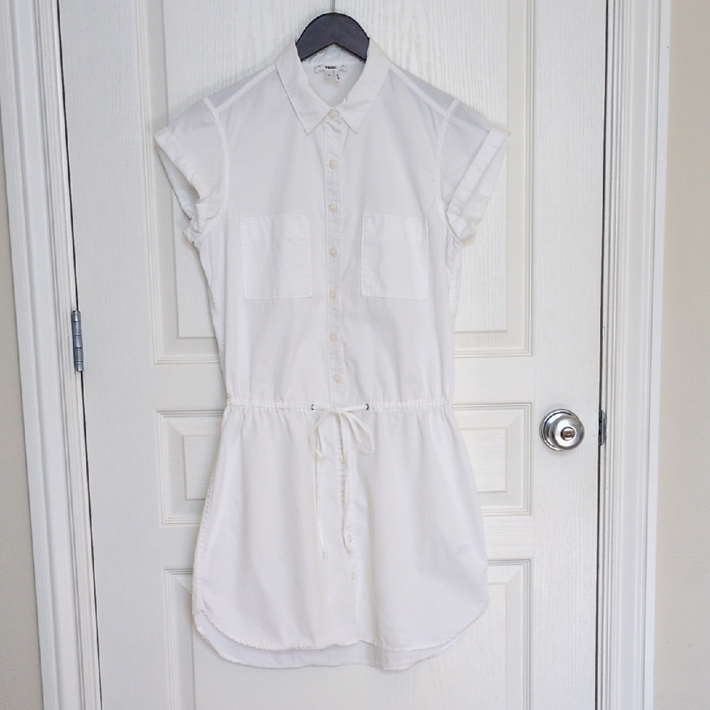 PAIGE White 100% Cotton Shirt Dress
